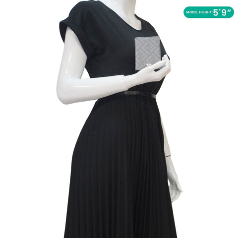 FENDI Shadow Leather Card Holder Gray