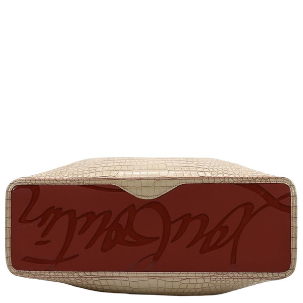 CHRISTIAN LOUBOUTIN Cabata Spike Leather Tote Bag Beige