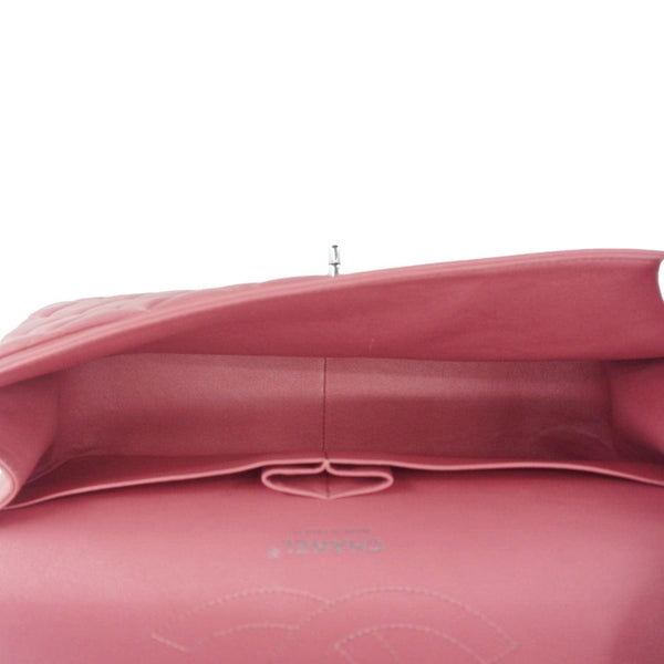 CHANEL Classic Double Flap Jumbo Quilted Leather Crossbody Bag Pink