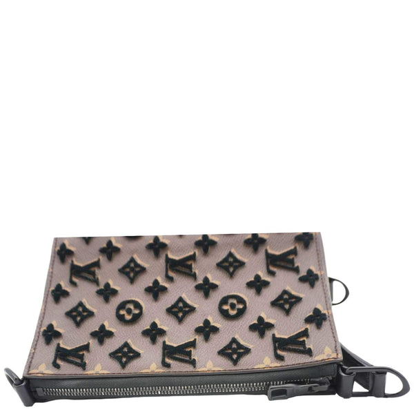 LOUIS VUITTON Triangle Monogram Tuffetage Messenger Bag Brown