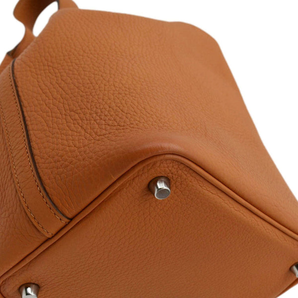 HERMES Picotin Lock 18 Taurillon Clemence Leather Hobo Bag Orange