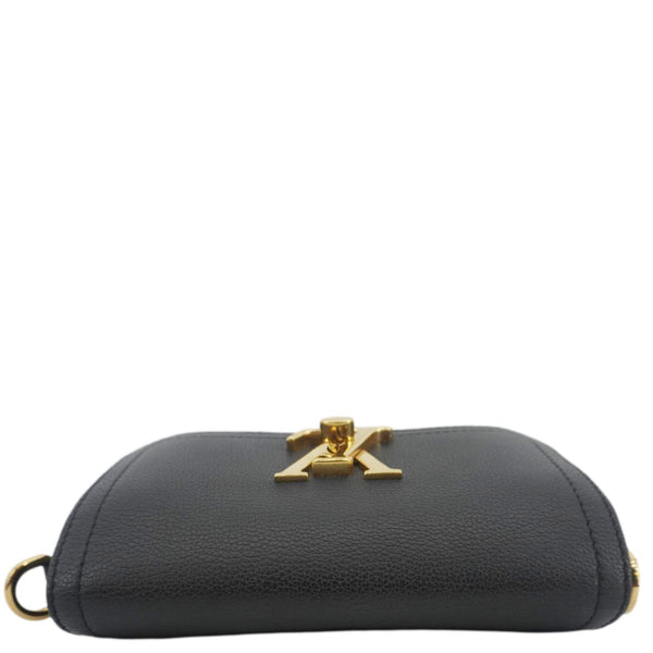 LOUIS VUITTON Lockme Tender Grained Calfskin Leather Shoulder Bag Black