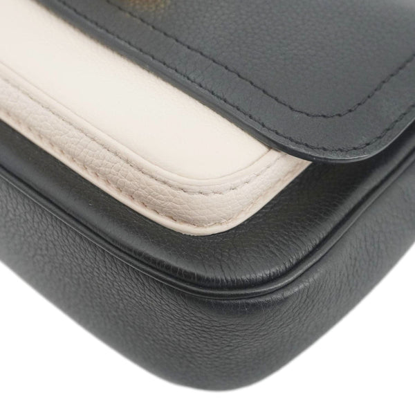 LOUIS VUITTON Lockme Tender Grained Calfskin Leather Shoulder Bag Black