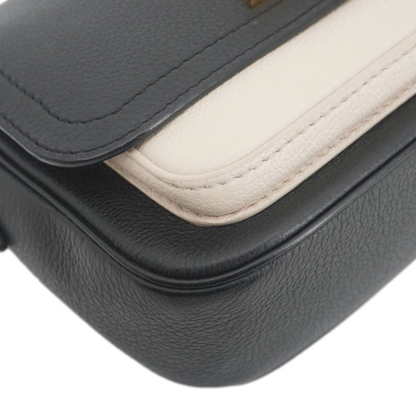 LOUIS VUITTON Lockme Tender Grained Calfskin Leather Shoulder Bag Black