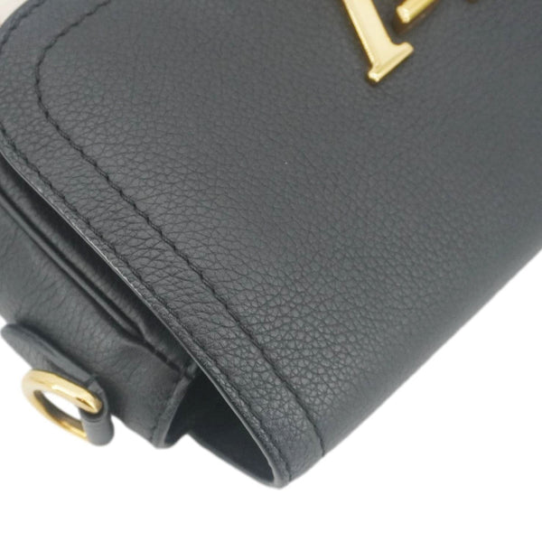 LOUIS VUITTON Lockme Tender Grained Calfskin Leather Shoulder Bag Black