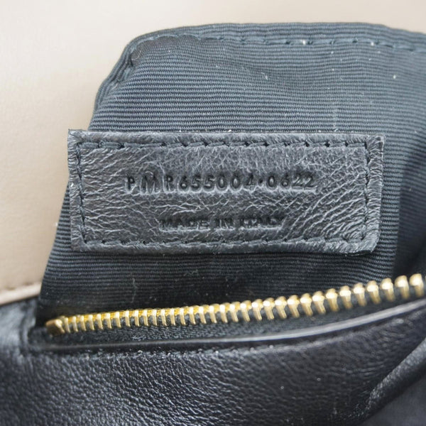 YVES SAINT LAURENT Sade Large Quilted Leather Clutch Bag Taupe