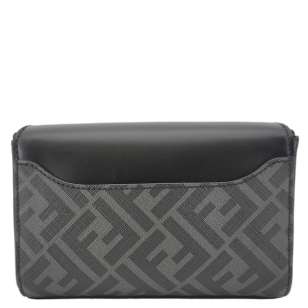 FENDI FF Squared Compact FF Canvas Shoulder Bag Black