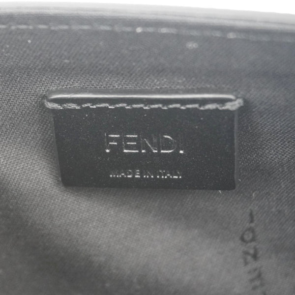 FENDI FF Squared Compact FF Canvas Shoulder Bag Black