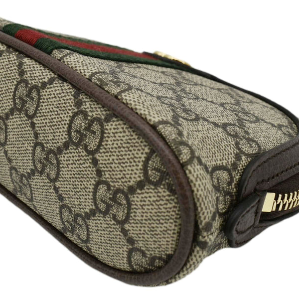GUCCI Ophidia GG Medium Supreme Canvas Cosmetic Case Beige 625550