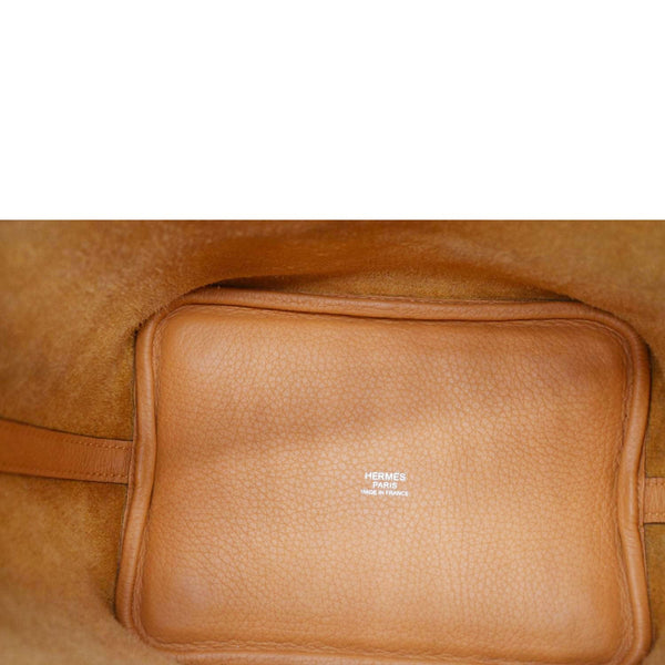 HERMES Picotin Lock 18 Taurillon Clemence Leather Hobo Bag Orange