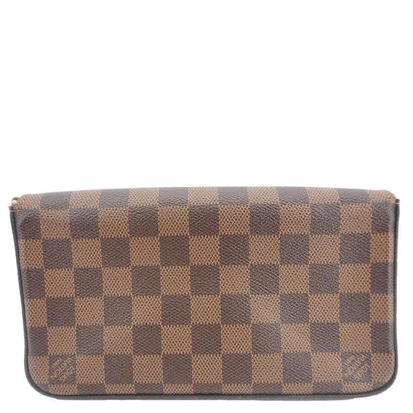 LOUIS VUITTON Felicie Pochette Damier Ebene Crossbody Bag Brown