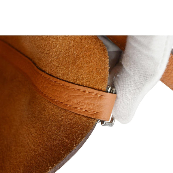 HERMES Picotin Lock 18 Taurillon Clemence Leather Hobo Bag Orange
