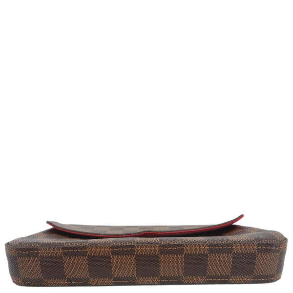 LOUIS VUITTON Felicie Pochette Damier Ebene Crossbody Bag Brown