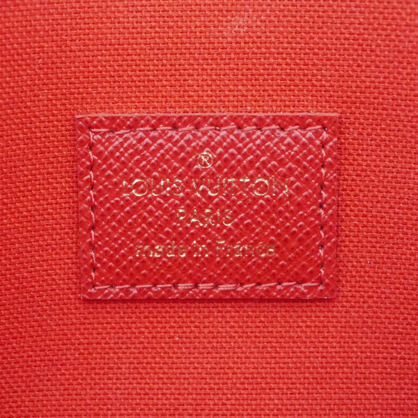 LOUIS VUITTON Felicie Pochette Damier Ebene Crossbody Bag Brown