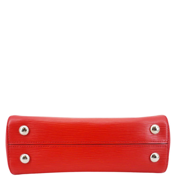 LOUIS VUITTON Cluny BB Epi Leather Top Handle Crossbody Bag Red