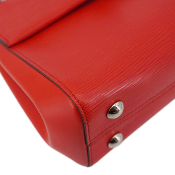 LOUIS VUITTON Cluny BB Epi Leather Top Handle Crossbody Bag Red