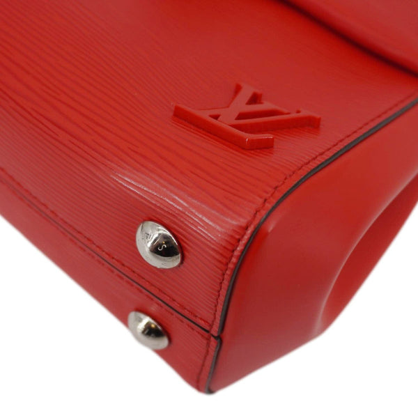 LOUIS VUITTON Cluny BB Epi Leather Top Handle Crossbody Bag Red