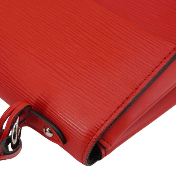 LOUIS VUITTON Cluny BB Epi Leather Top Handle Crossbody Bag Red