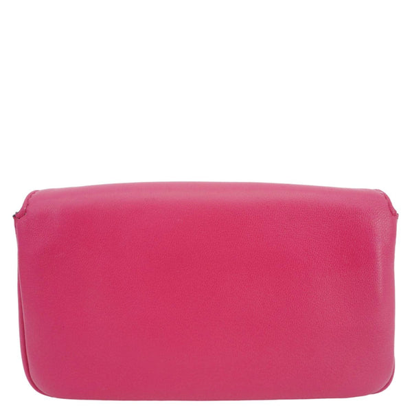 FENDI Micro Baguette Leather Crossbody Bag Pink