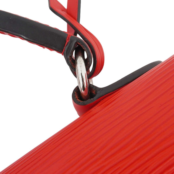 LOUIS VUITTON Cluny BB Epi Leather Top Handle Crossbody Bag Red