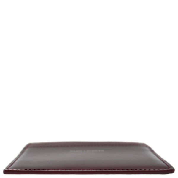 YVES SAINT LAURENT Cassandra Leather Card Holder Burgundy