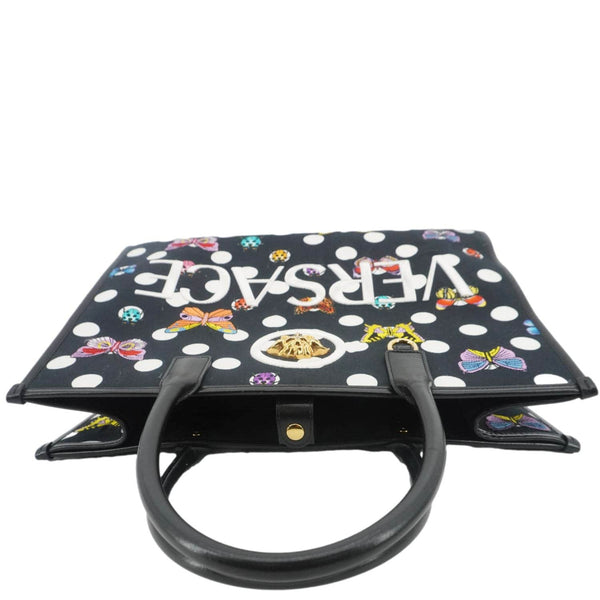 VERSACE x Dua Lipa Butterflies Canvas Tote Bag Black