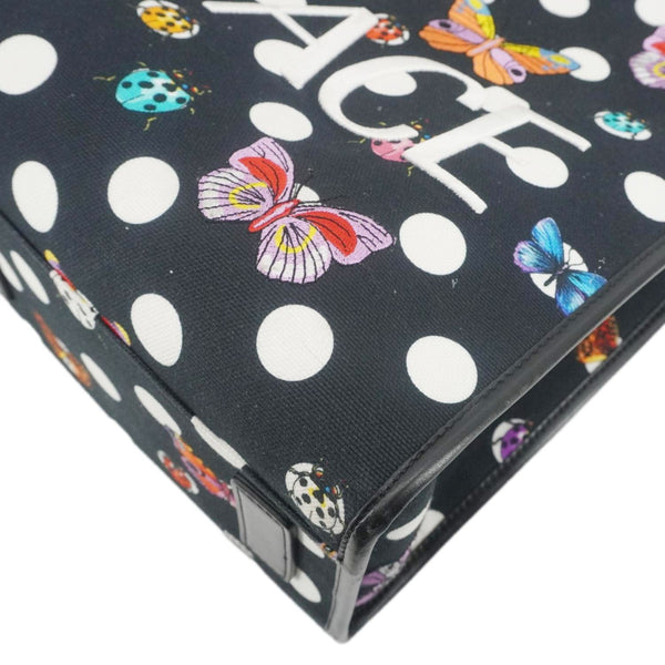 VERSACE x Dua Lipa Butterflies Canvas Tote Bag Black