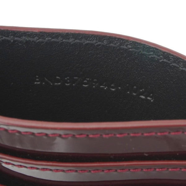 YVES SAINT LAURENT Cassandra Leather Card Holder Burgundy