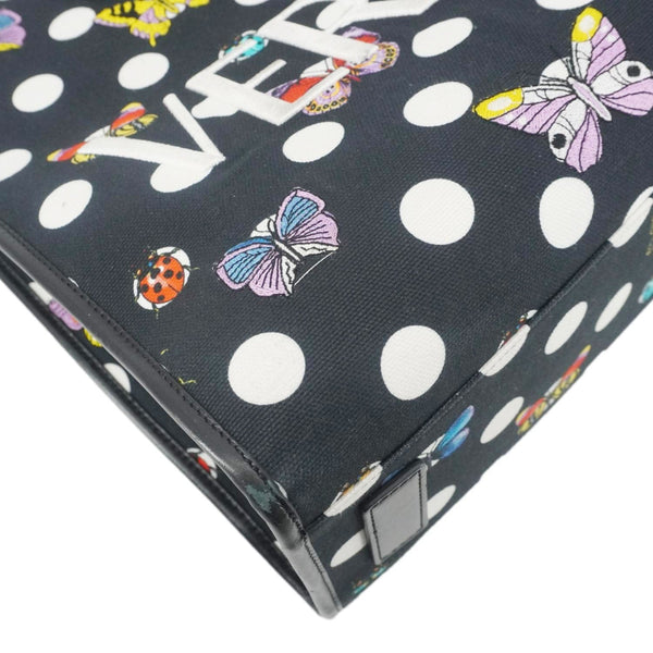 VERSACE x Dua Lipa Butterflies Canvas Tote Bag Black