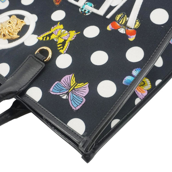 VERSACE x Dua Lipa Butterflies Canvas Tote Bag Black