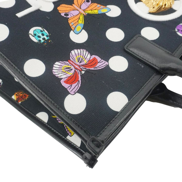 VERSACE x Dua Lipa Butterflies Canvas Tote Bag Black