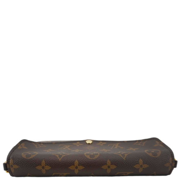 LOUIS VUITTON Felicie Pochette Monogram Canvas Crossbody Bag Brown
