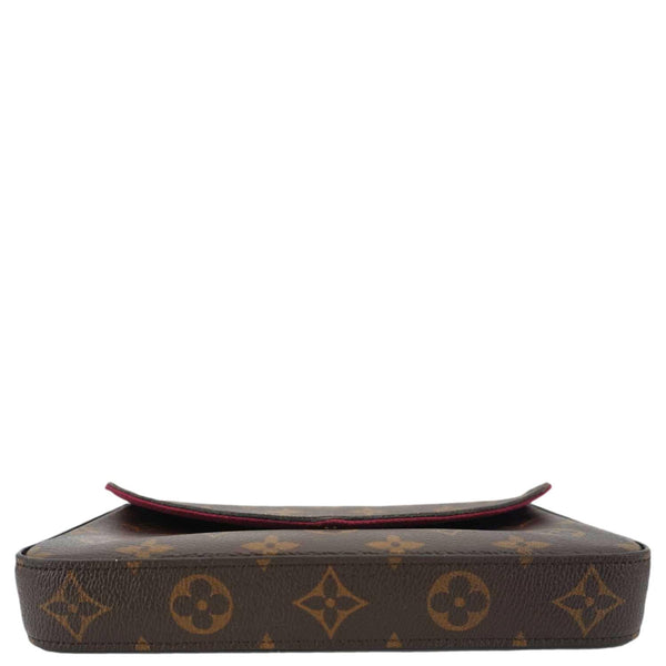 LOUIS VUITTON Felicie Pochette Monogram Canvas Crossbody Bag Brown