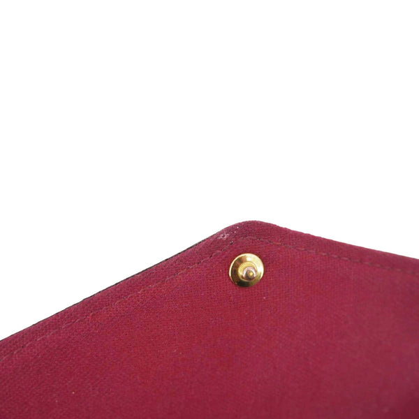 LOUIS VUITTON Felicie Pochette Monogram Canvas Crossbody Bag Brown