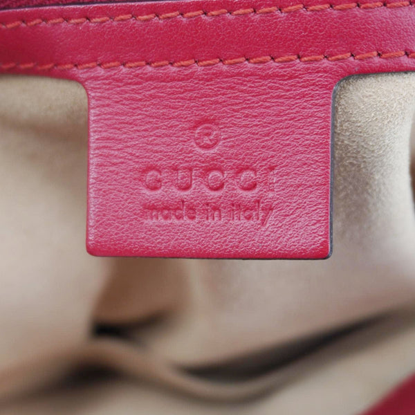 GUCCI GG Marmont Leather Top Handle Crossbody Bag Red 498110