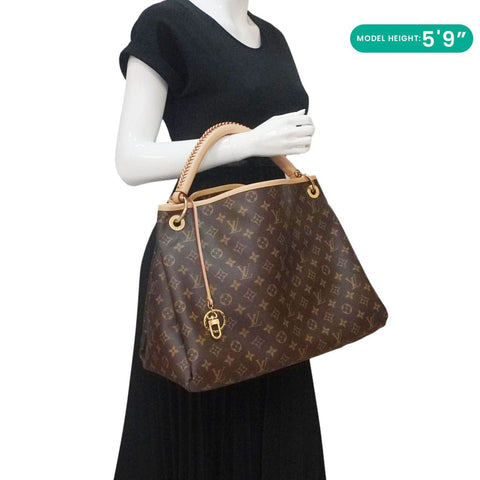 LOUIS VUITTON Artsy MM NM Monogram Canvas Shoulder Bag Brown