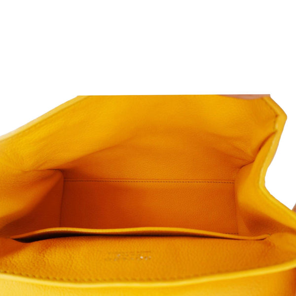 GOYARD Saigon Mini Chevron Print Coated Canvas Top Handle Shoulder Bag Yellow