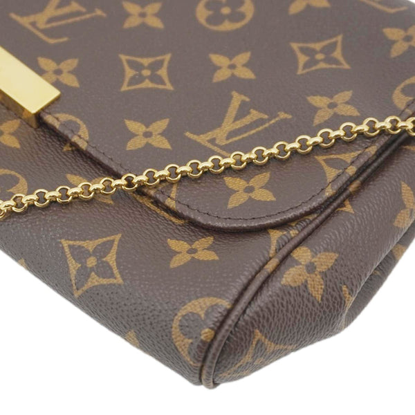 LOUIS VUITTON Favorite MM Monogram Canvas Shoulder Bag Brown
