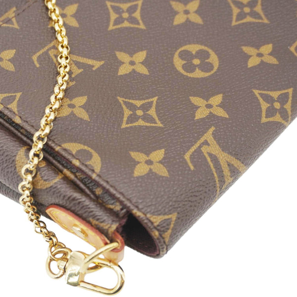 LOUIS VUITTON Favorite MM Monogram Canvas Shoulder Bag Brown
