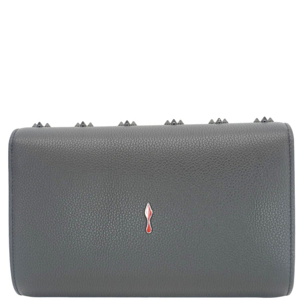 CHRISTIAN LOUBOUTIN Paloma Spikes Leather Clutch Crossbody Bag Black
