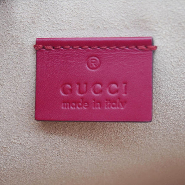GUCCI Ghost Hamlet Skull Calfskin Leather Zip Pouch Hibiscus Red 457010