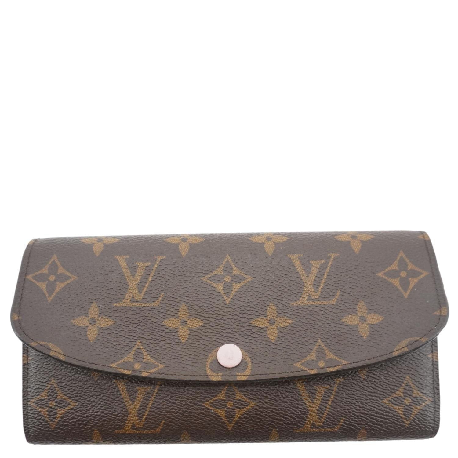 LOUIS VUITTON Emilie Monogram Canvas Wallet Rose Ballerine