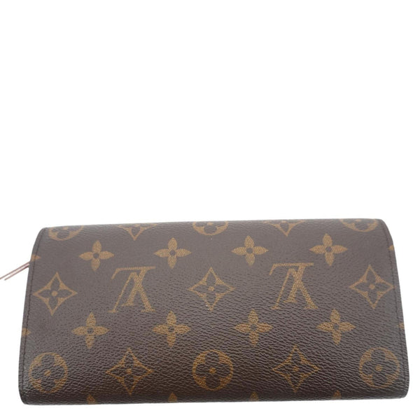 LOUIS VUITTON Emilie Monogram Canvas Wallet Rose Ballerine