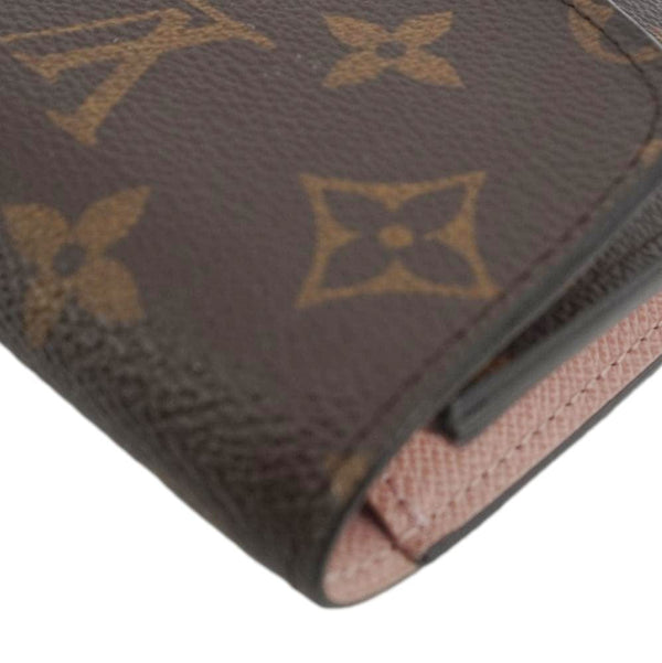 LOUIS VUITTON Emilie Monogram Canvas Wallet Rose Ballerine