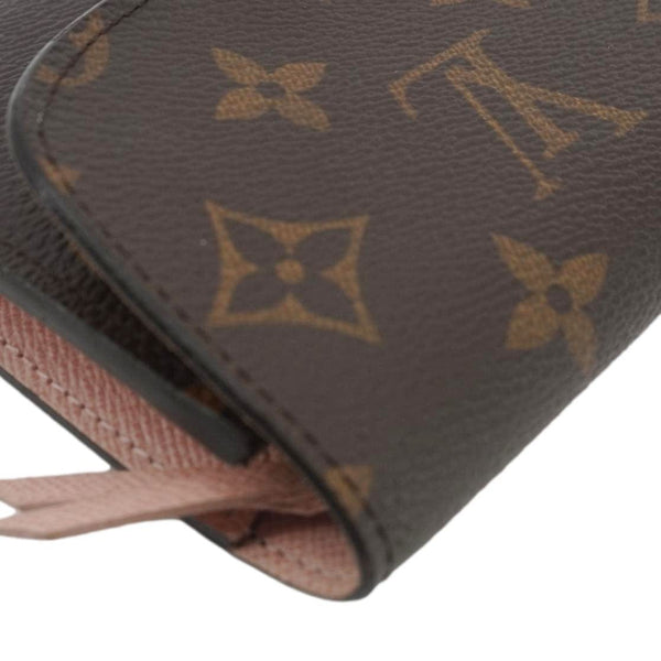 LOUIS VUITTON Emilie Monogram Canvas Wallet Rose Ballerine