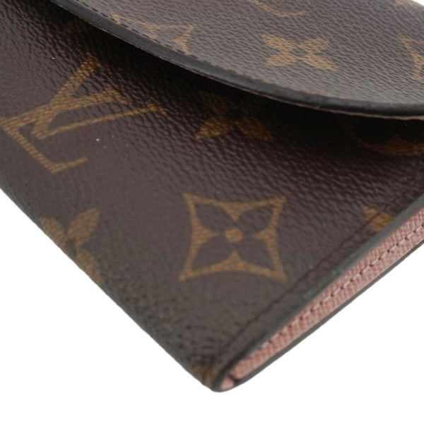 LOUIS VUITTON Emilie Monogram Canvas Wallet Rose Ballerine