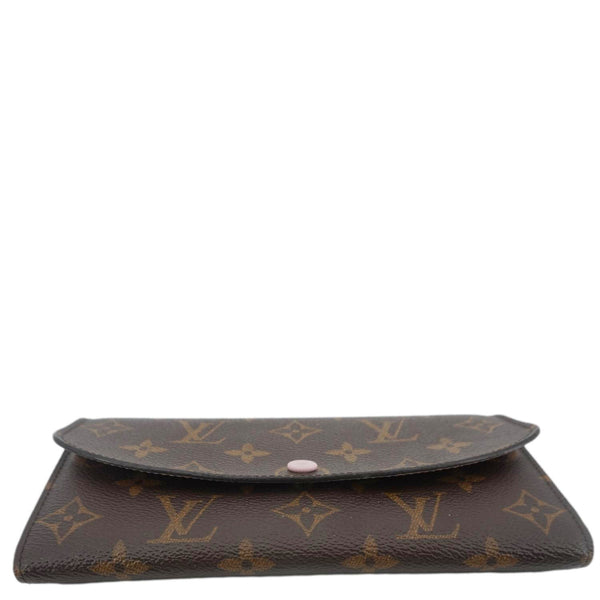 LOUIS VUITTON Emilie Monogram Canvas Wallet Rose Ballerine