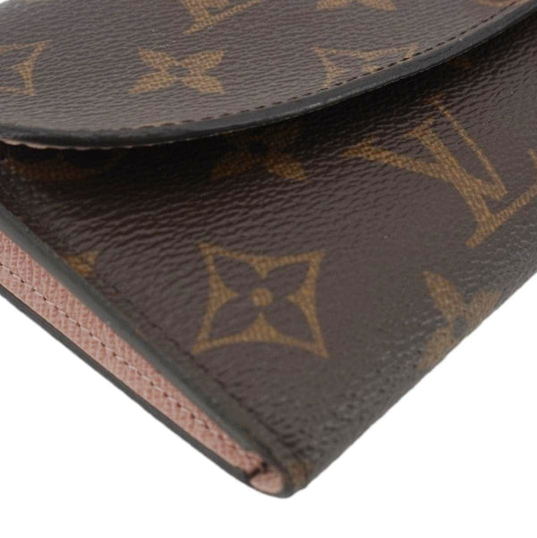 LOUIS VUITTON Emilie Monogram Canvas Wallet Rose Ballerine