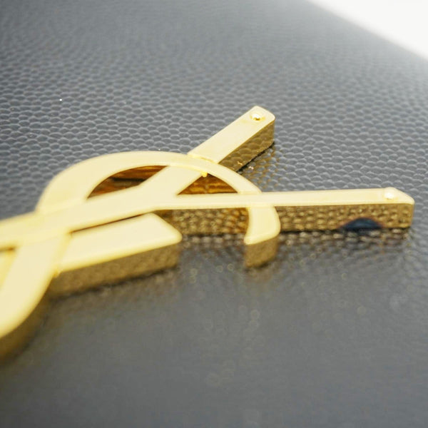 YVES SAINT LAURENT Kate Medium Grain De Poudre Leather Crossbody Bag Black