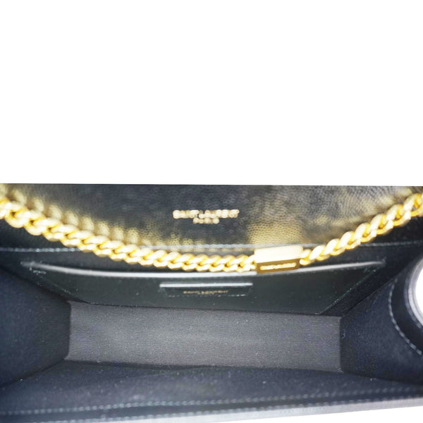 YVES SAINT LAURENT Kate Medium Grain De Poudre Leather Crossbody Bag Black